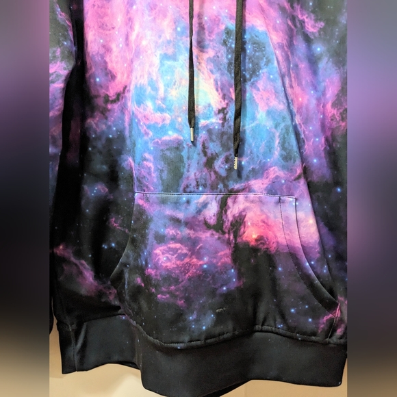 HOODIE LAB, Premium Printed, Galaxy Hoodie, Size Large, EUC. - Picture 3 of 9